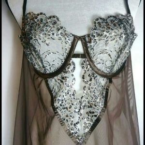 VICTORIA'S SECRET Leopard Lace-Hot Cocoa